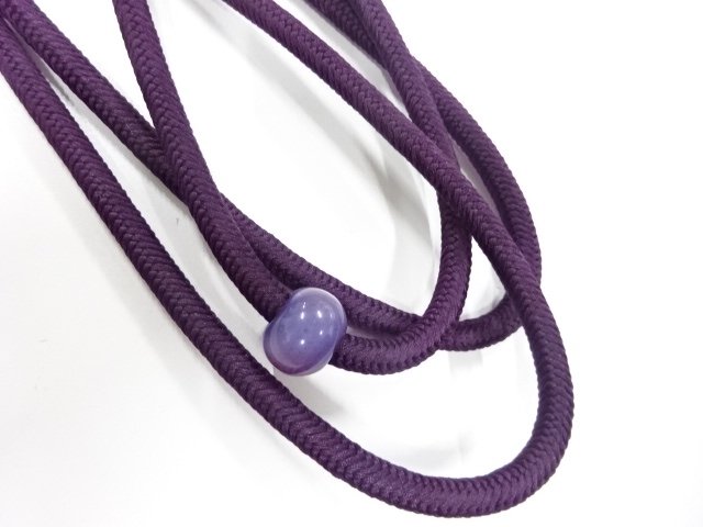  未使用品　天然石帯留め・正絹手組帯締めセット